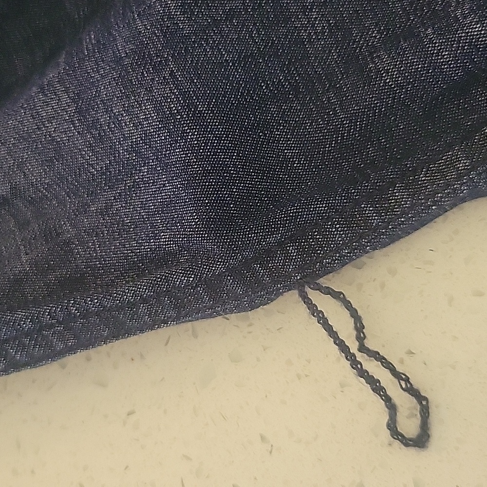 Lands' End cotton button front long sleeve Denim Shirtdress  NWOT size PM - Picture 9 of 11